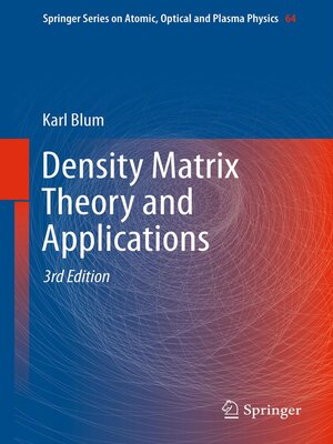 cover image of Density Matrix Theory and Applications